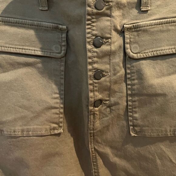 J Brand Womens Ani 7035B114 Midi Skirt Olive Drab Khaki 27 - Picture 5 of 16